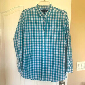 Boys Tommy Hilfiger size 20 teal blue and white check shirt perfect condition